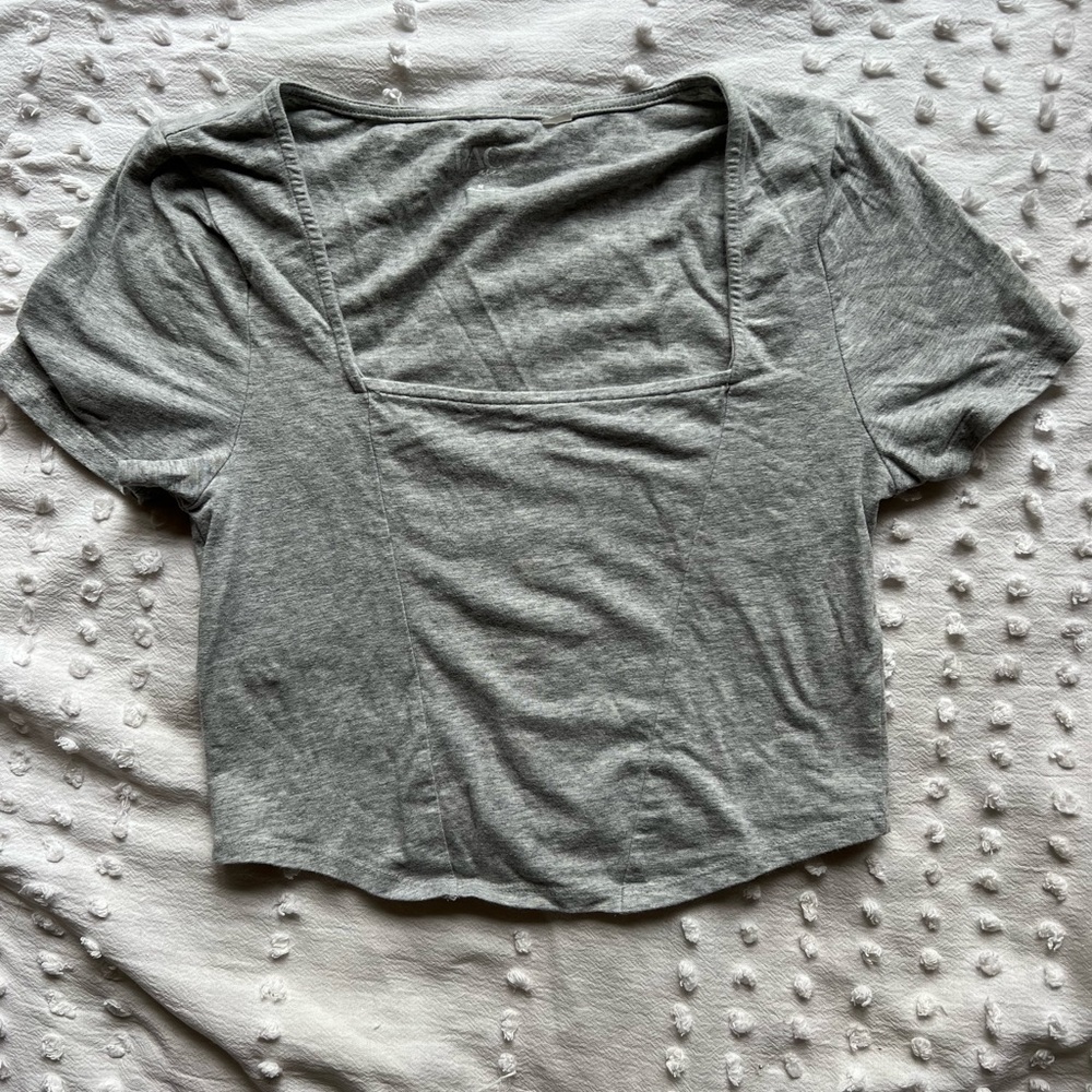 Grey PacSun Square-Neck Tee